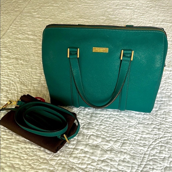 kate spade Handbags - Kate Spade Green Leather Tote Bag